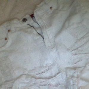 white high wasted shorts ripped